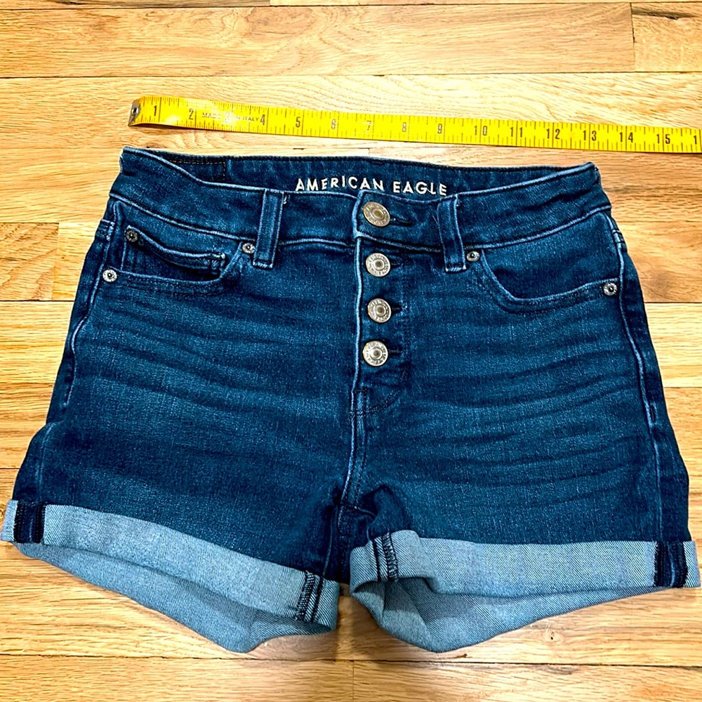 American Eagle AE Midi button up shorts